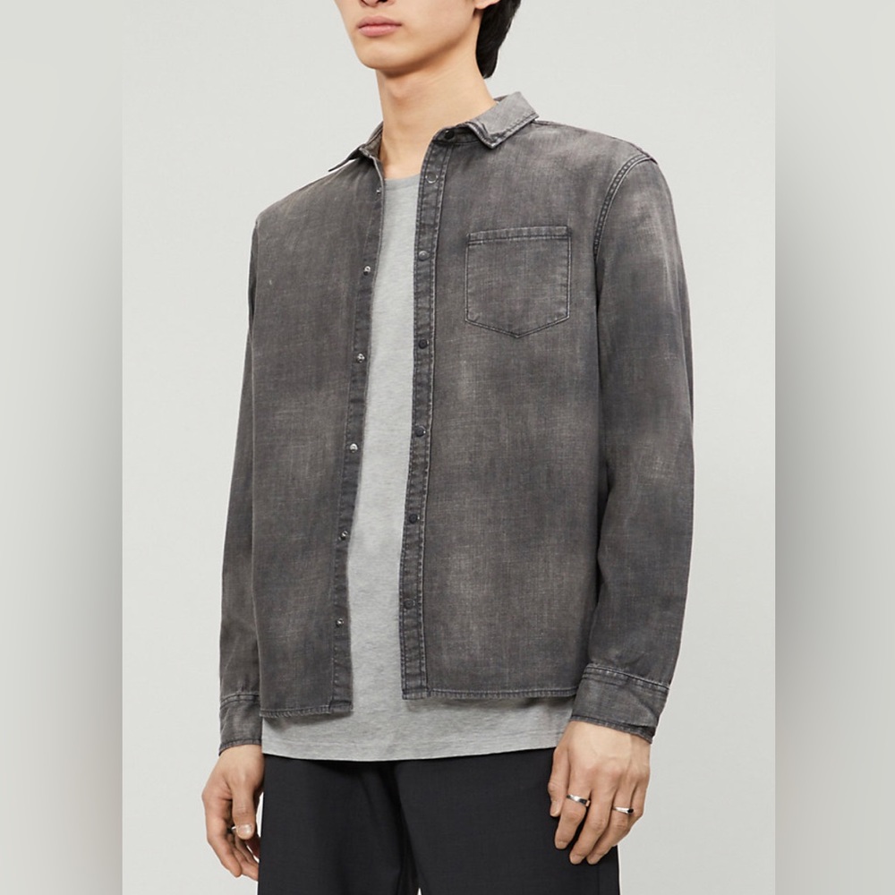 NWOT Allsaints Garforth long sleeve button-up shirt size L